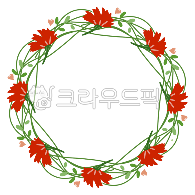 카네이션,어버이날,스승의날,계절,리스,원형,꽃일러스트,빨간꽃,초대합니다,감사합니다,카네이션리스