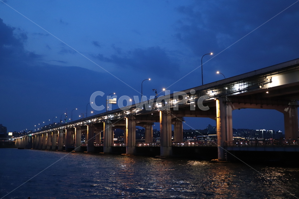 다리,반포대교,야경,한강,가로등,bridge