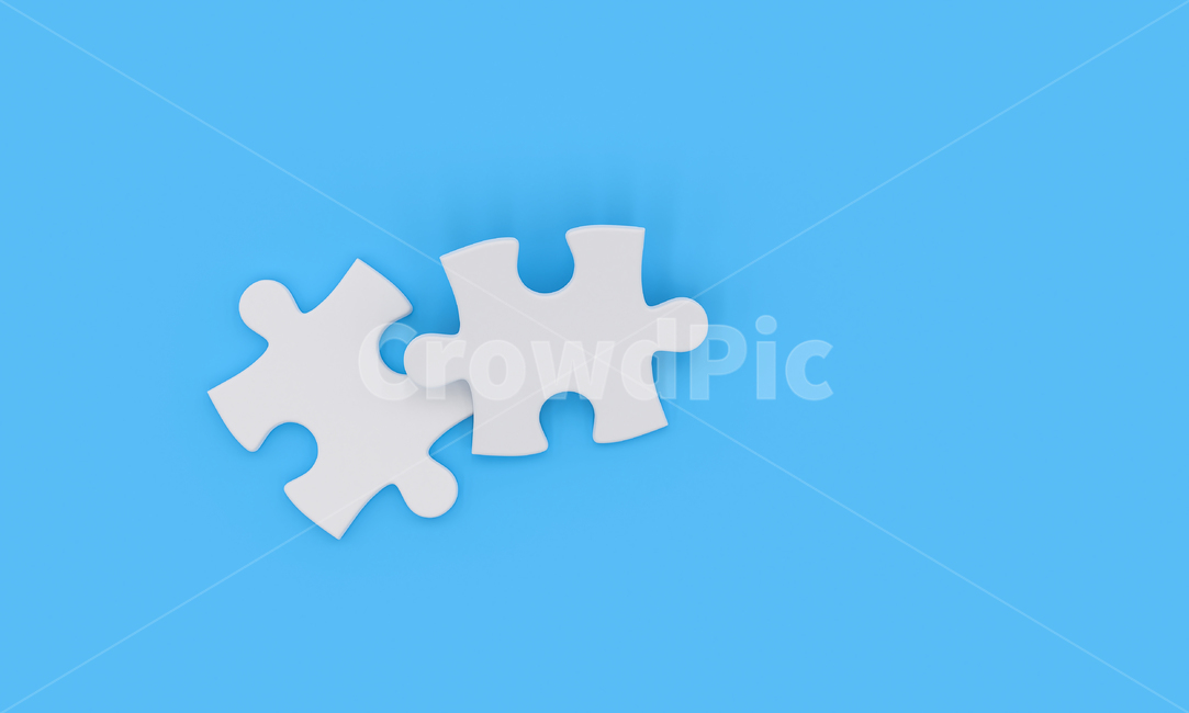 퍼즐,조각,피스,두개,화이트,블루,파랑,파란색,배경,3d,게임,협동,성공,직소퍼즐,공간,백그라운드,확대,클로즈업,비즈니스,협업,생각,오브젝트,교육,연출,아이디어,입체도형,그래픽,배열,팀워크,조화,그래픽,일러스트레이션,graphic,illustration