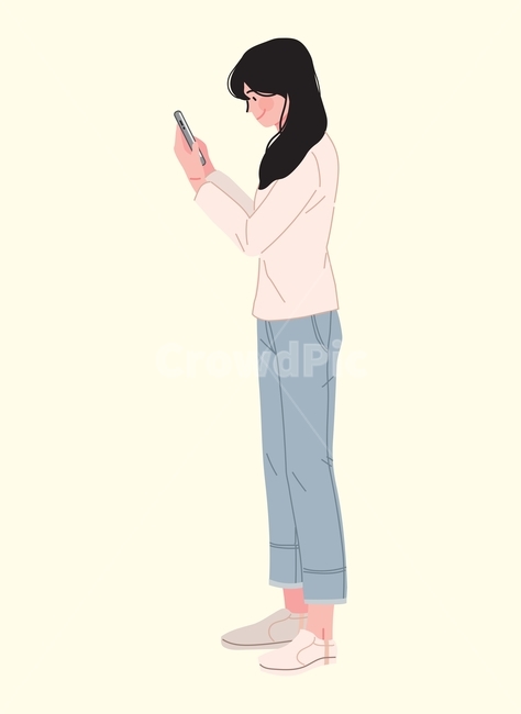 스마트폰,사람,현대,일러스트,컨셉,중독,사용,들고있는,젊은,벡터,디자인소스,휴대폰,핸드폰,sns,전화기,여자,사람,인물,인간,human,person,그래픽,일러스트레이션,graphic,illustration