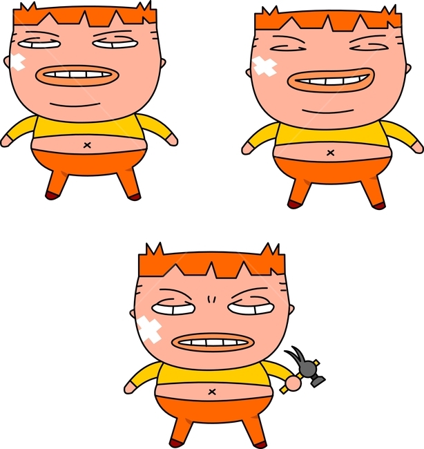 캐릭터,엽기캐릭터,코믹캐릭터,엽기,코믹,개그,만화,웃긴,sd캐릭터,2등신,이모티콘,아바타,개성,못난이,동작,행동,감정,느낌,표정,표현,기분,과장,성격,상황,시추에이션,인물,사람,큰머리,일러스트,벡터,뚱땡이,비만,먹보,뱃살,우량아,돼지,아동,유아,어린이,꼬마,초등학생,개구쟁이,학생,장난꾸러기,천진난만,남,남자,거만,거만함,위화감,경고,험악함,화남,분노,노려봄,협박,불량배,느긋함,비웃음,생각,사색,망치,흉기,사람,인물,인간,human,person,얼굴표정,facial expression,face,그래픽,일러스트레이션,graphic,illustration