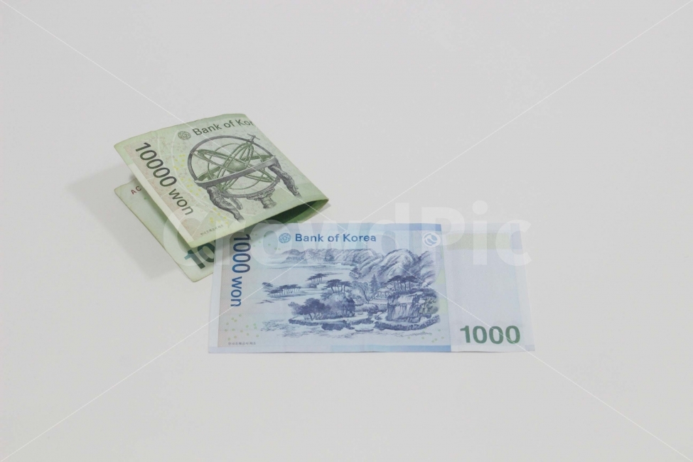 천원,지폐,한국돈,돈,종이돈,퇴계이황,만원,일만원,세종대왕,금융,돈,finance,banking,money,누끼,remove background