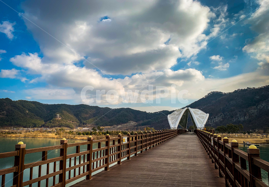 구름,하늘,바탕화면,감성,호수,반영,배경,자연,풍경,nature,landscape,railing,난간,handrail,banister