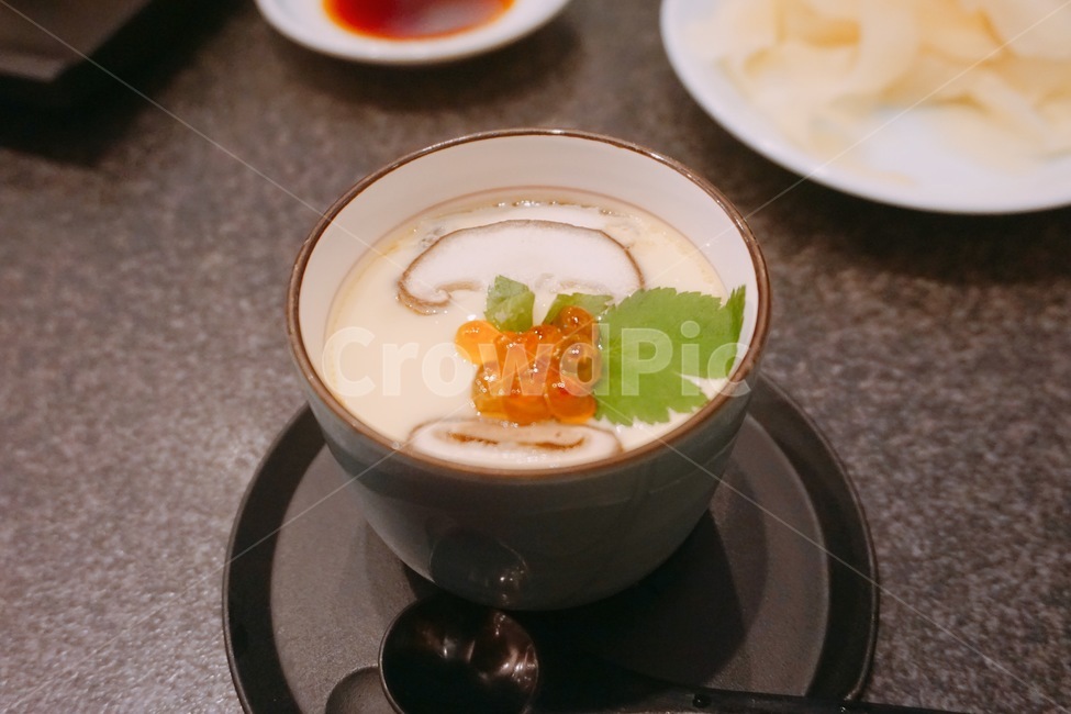 계란찜,반찬,날치알,음식,일본