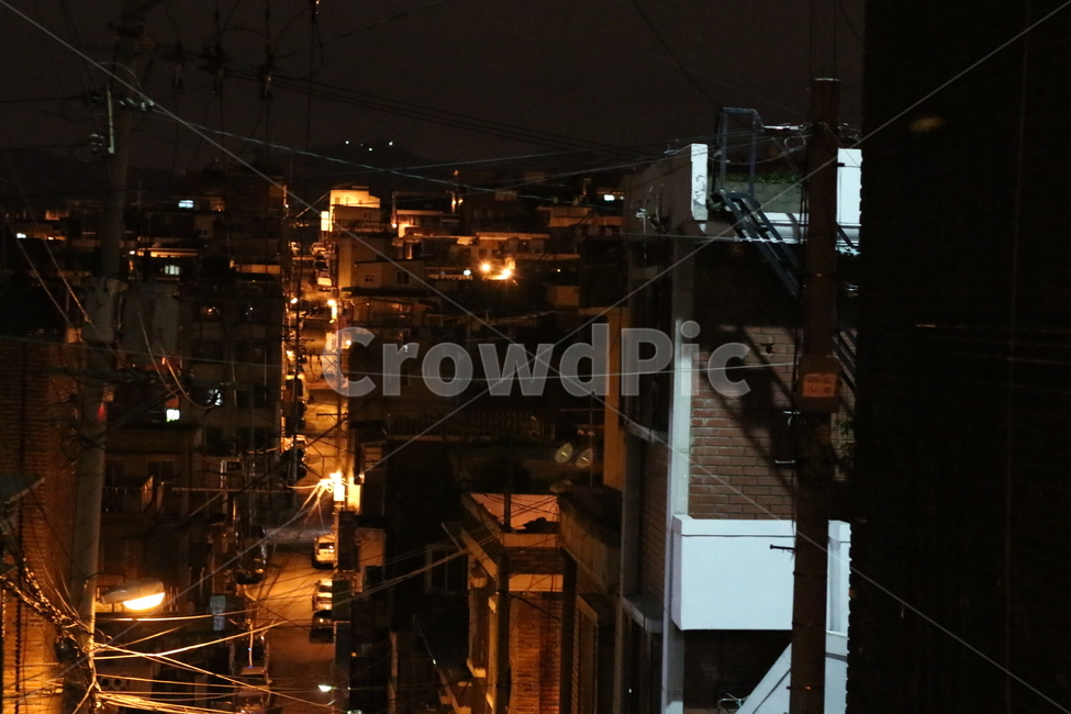 night view,night scenery,light,night,alley,alleyway,darkness