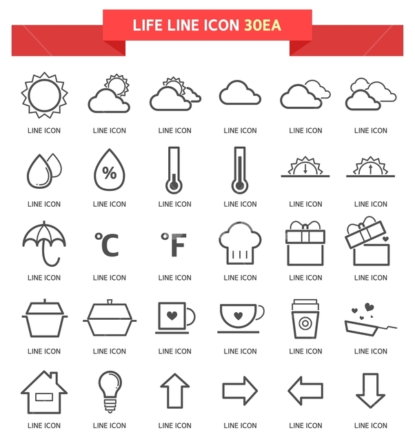 날씨,기온,태양,구름,흐림,온도계,우산,선물상자,전구,화살표,아이콘,픽토그램,라인아이콘,심플아이콘,그래픽,일러스트레이션,graphic,illustration,아이콘,icon