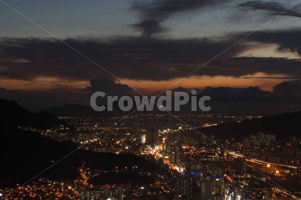 여명,일몰,야경,황령산,구름,야경,밤,풍경,nightscape,night,landscape,도시,city,outdoors,옥외,경치,nature,자연,scenery,aerial view,조감도