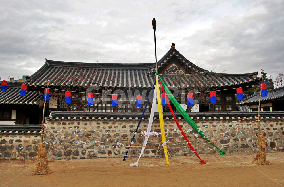 고사,제사,한옥,전통,문화,오방색,남산,청사초롱,솟대,담장,남산한옥마을
