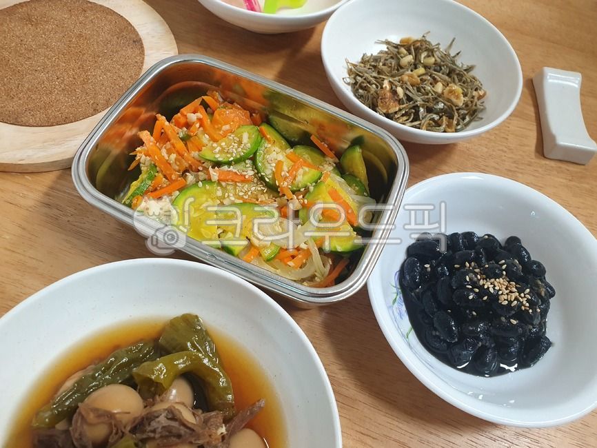 집밥,반찬,애호박볶음,콩자반,콩장,멸치볶음,멸치,장조림,계란장조림