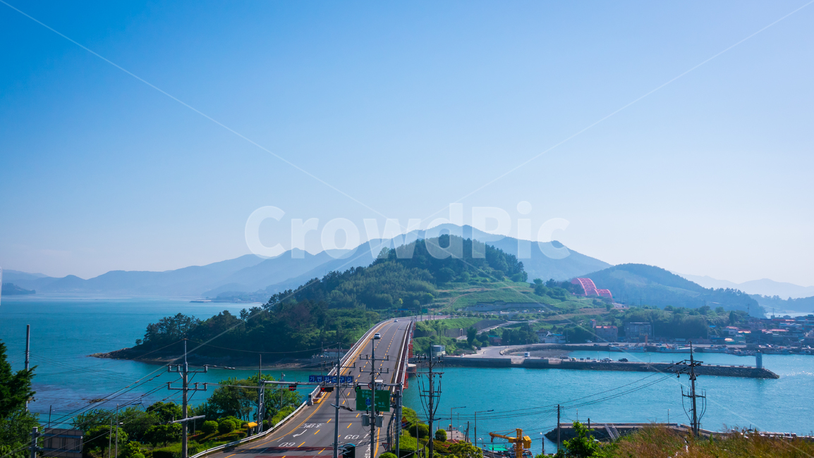 사천,늑도,풍경,다리,바다,어촌,교통,교통수단,traffic,transportation