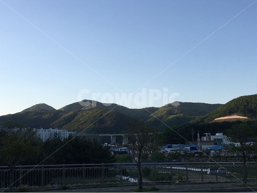 풍경,산,경치,먼산,봄