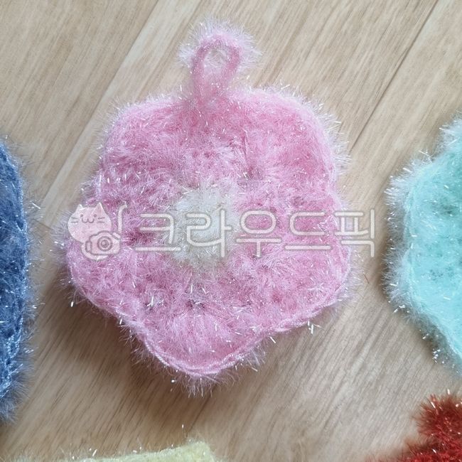 cherry blossom shape,flower shape,Scrubbers,knitting scrubber,knitting