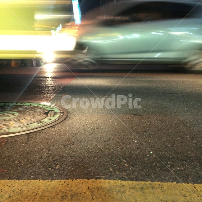 차,헤드라이트,빛,도로,headlight,순간