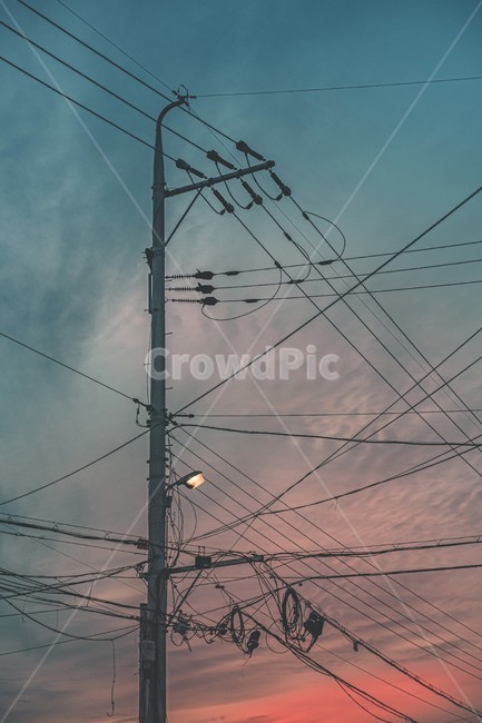 utilitypole,전신주,전봇대,전선,노을,sunset,도시,외로움