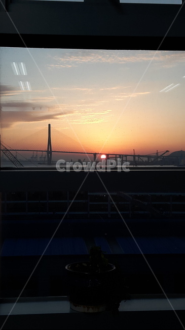 새벽,붉은하늘,하늘,옥외,sunset,일출