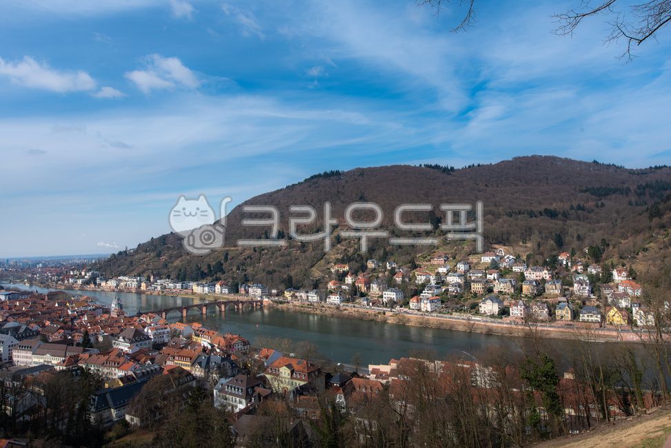 유럽,europe,독일,germany,하이델베르그,heidelberg,중세도시,medievalcity,도시풍경,cityscape,빌딩,building,건축물,architecture,자연,nature,강,river,자연경관,naturallandscape,집,houses,교육도시,educationcity
