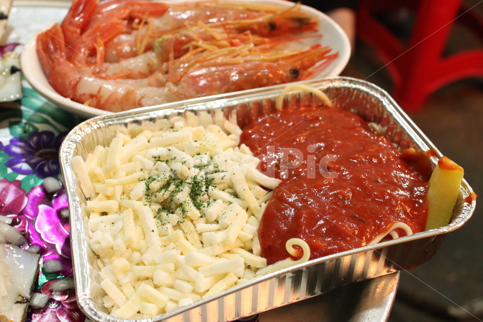 해산물,요리,음식,dish,외식,식사,스파게티,치즈스파게티,새우