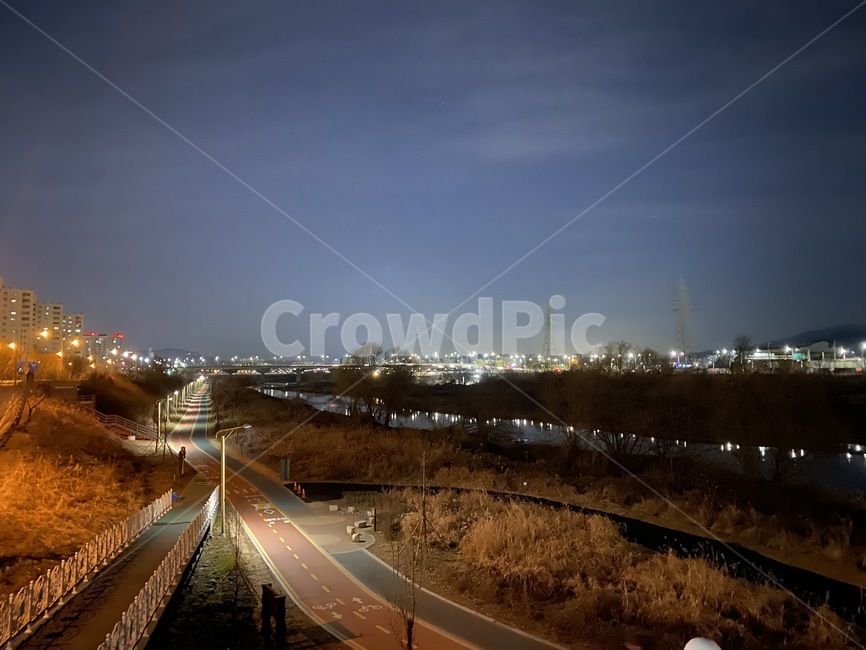 도로,road,탄천,한강,자전거도로,야경,천