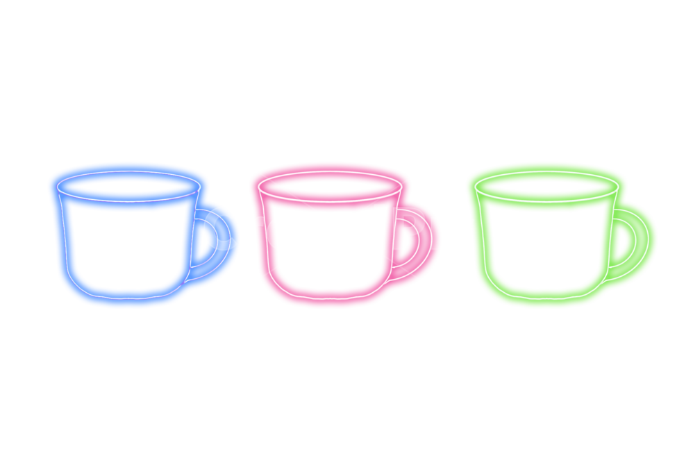 neon,빛,light,로고,컵,커피,logo,네온,네온사인,word,문구,기호,광고,홍보,누끼,remove background,그래픽,일러스트레이션,graphic,illustration