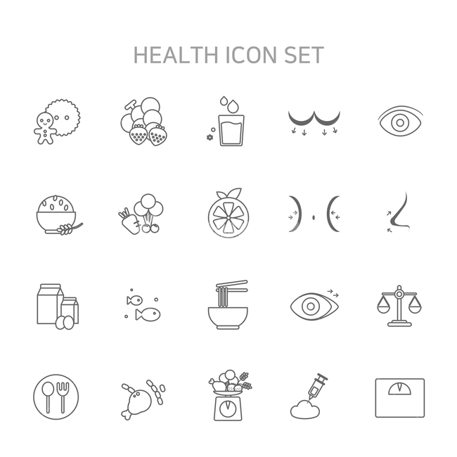 건강,의료,병원,다이어트,식단,식이조절,과자,밀가루,과일,딸기,포도,물,수분,물컵,가슴,가슴성형,쌍커플,눈성형,밥,밥공기,쌀,곡류,탄수화물,야채,당근,브로콜리,토마토,방울토마토,오렌지,비타민,복부지방,지방흡입,코,코수술,우유,유제품,달걀,물고기,어류,면류,국수,라면,젓가락,저울,식이요법,체중,숟가락,포크,후라이,소시지,육류,주사기,몸무게,체중계,신체,성분,벡터아이콘,리얼아이콘,그래픽,일러스트레이션,graphic,illustration