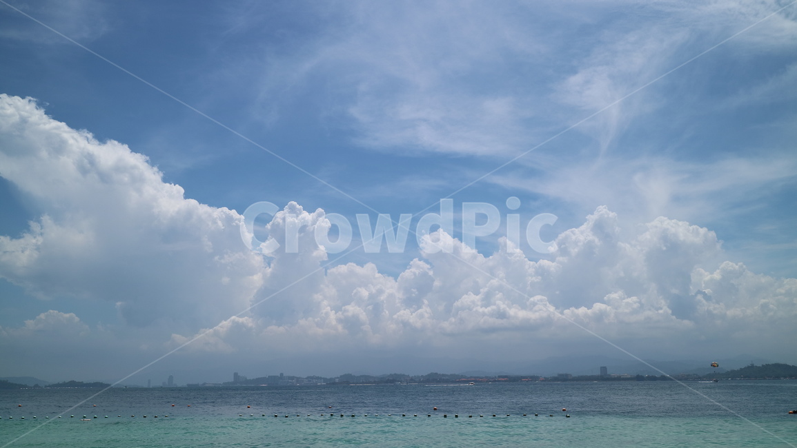 바다,구름,하늘,코타키나발루,낮,자연,풍경,nature,landscape,outdoors,옥외,weather,날씨,cloud,sky,cumulus,적운,azure sky,푸른 하늘