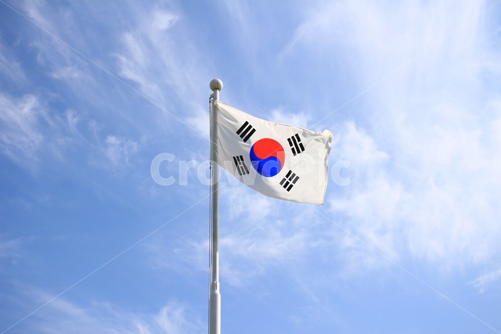 태극기,국기,대한민국,하늘,구름