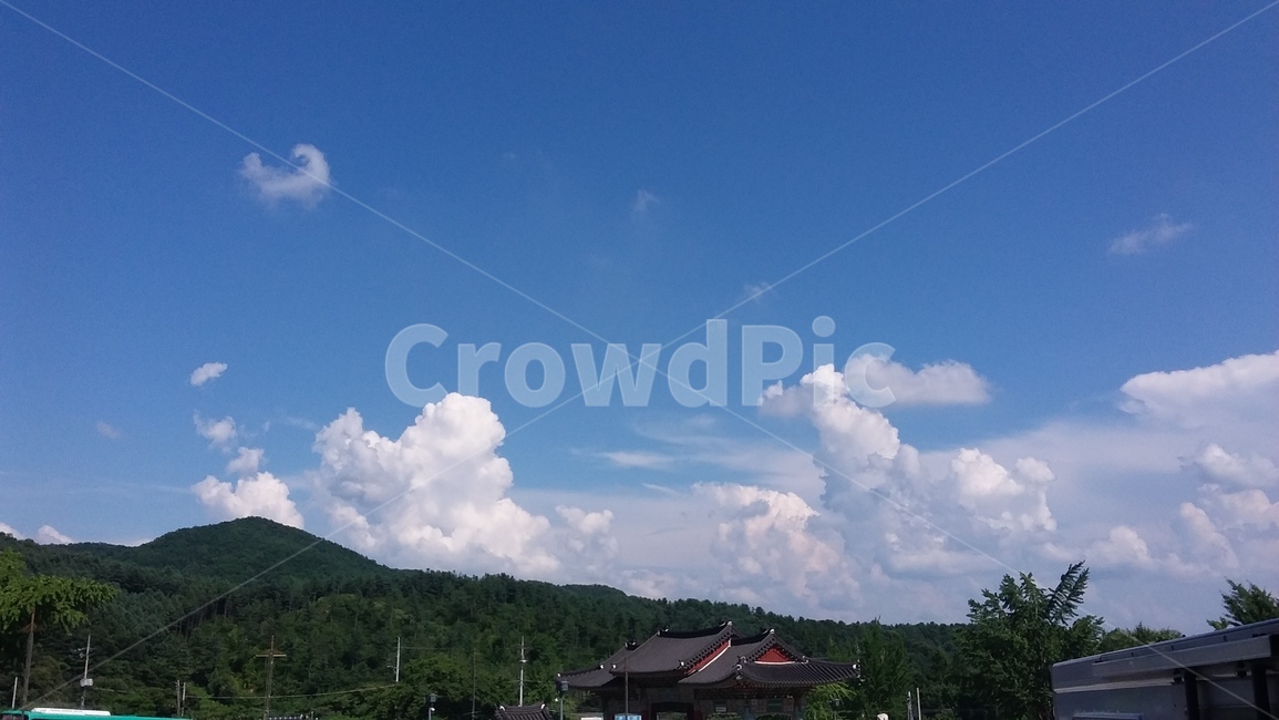 구름,하늘,자연,산,여름