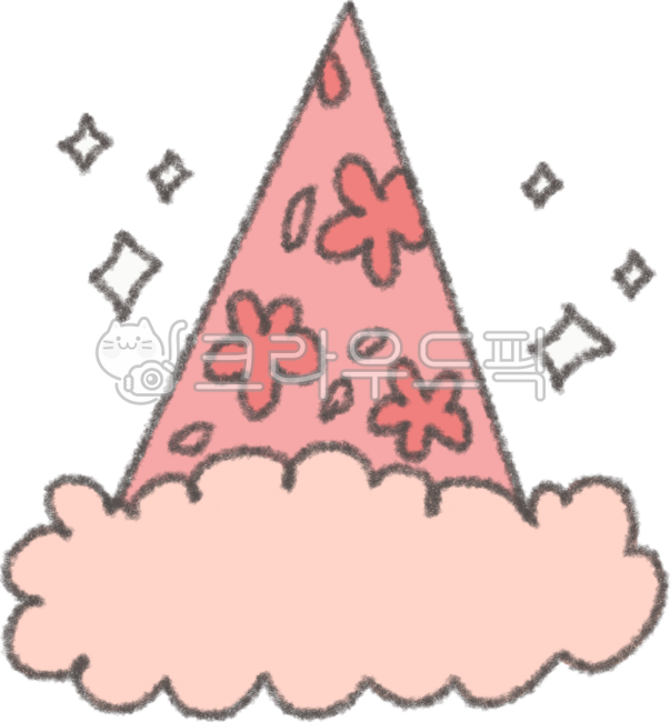 모자,고깔,고깔모자,고깔모양,반짝,귀여운,아기자기한,파스텔색상,분홍색,핑크