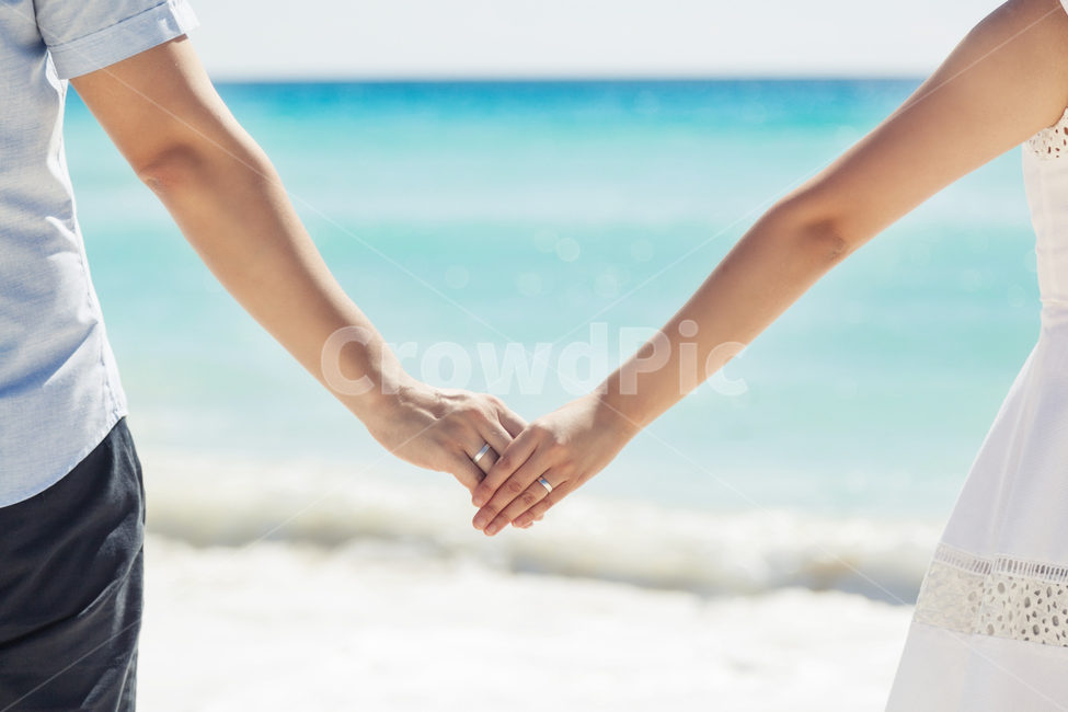 바다,신혼여행,손잡음,신혼부부,연인,칸쿤,반지,연인,커플,사랑,lover,couple