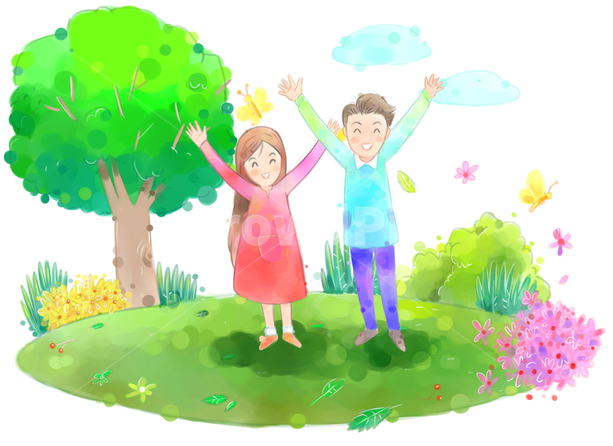 봄,계절,봄바람,봄향기,봄나들이,산들바람,활기,봄학기,정원,꽃냄새,꽃잎,나무,풍경,배경,자연,푸르름,푸름,환경,햇살,따스함,녹색,기쁨,즐거움,평안,안식,행복,화사함,식물,잎사귀,새생명,꽃,새싹,풀잎,페인터,그림,회화,일러스트,핸드드로잉,드로잉,아트,만화,클립,클립아트,삽화,그래픽,수채화,유화,상황그림,파스텔,상황,캐릭터,연인,커플,부부,가족,가정,가정의달,사람,인간,웃음,미소,만세,기지개,환함,구름,들판,날림,꽃밭,나비,동산,공원,그래픽,일러스트레이션,graphic,illustration
