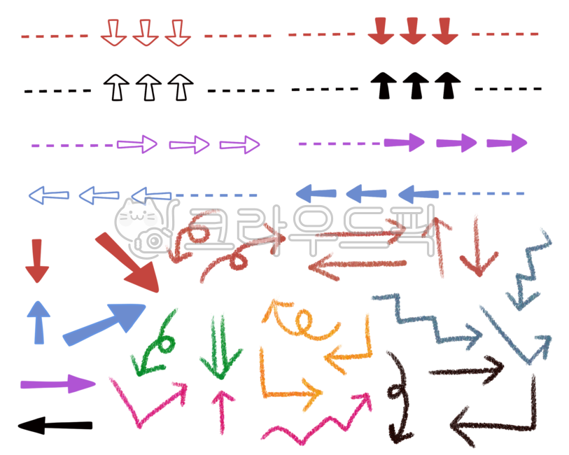 arrow illustration,Doodle,Decorating a diary,arrow,line,adornment,Colored pencil illustration,sign,Good Note,icon,note taking,contour,Dakku,arrow png,emphasis,color pencil
