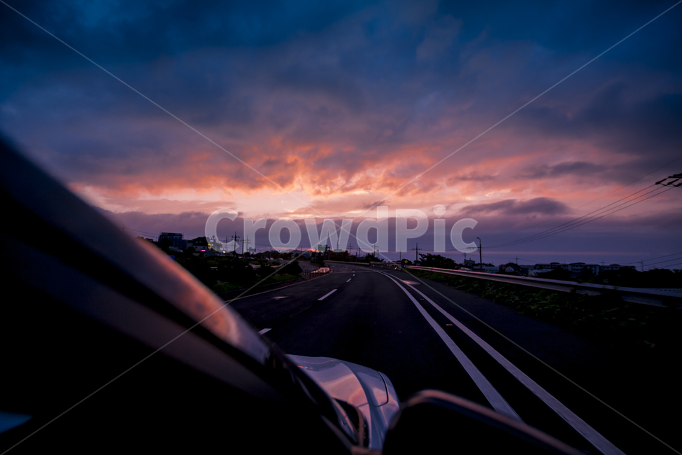 하늘,노을,구름,달리는차,도로,제주,제주도,road,freeway,여행,휴가,traveling,vacation,trip,교통,교통수단,traffic,transportation