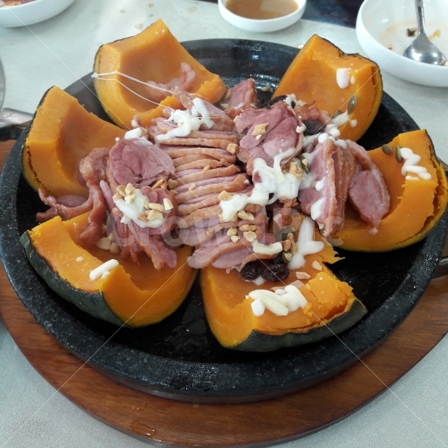 호박요리,오리요리,단호박,오리훈제,오기고기,음식,식재료,요리,food,cook,meal,dishes,food reserves,육류,고기,meat