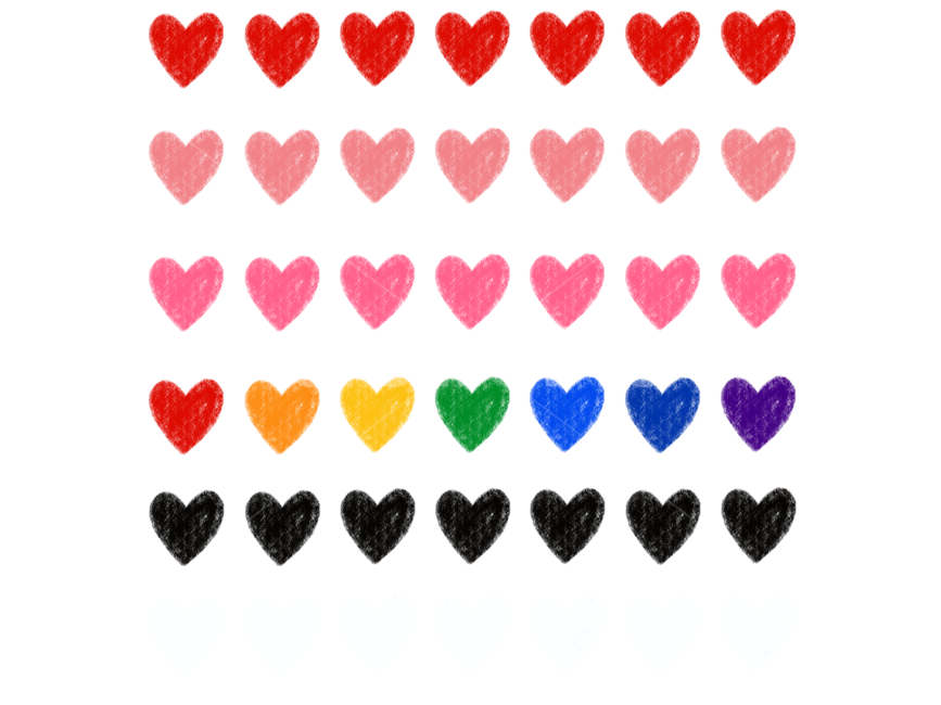 하트,사랑,love,색연필하트,하트일러스트,색연필일러스트,색연필,무지개하트,하트라인,검은하트,하얀하트,분홍하트,누끼,remove background,그래픽,일러스트레이션,graphic,illustration