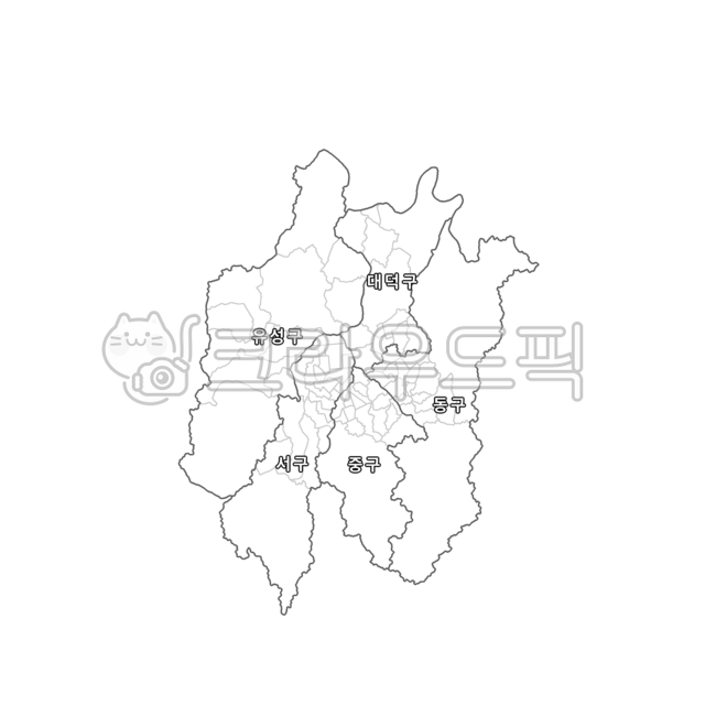 Yuseonggu,administrative district,Chungcheong area,Chungcheongdo,metropolitan city,blank map,Donggu,Daejeon,Daedeokgu,Western,korea,our country,White,Junggu,Hoseo,map,Administrative district map
