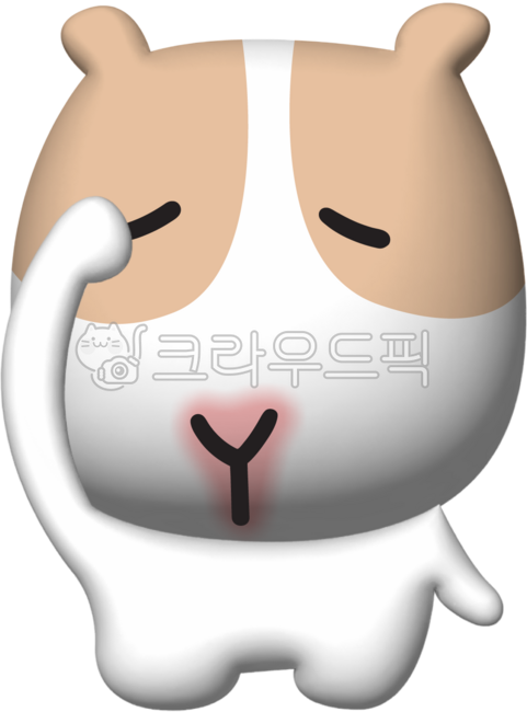 Guinea pig,illustration,3D,plump,cute,animal,character,emoticon,sleepy,sleepy,rubbing eyes