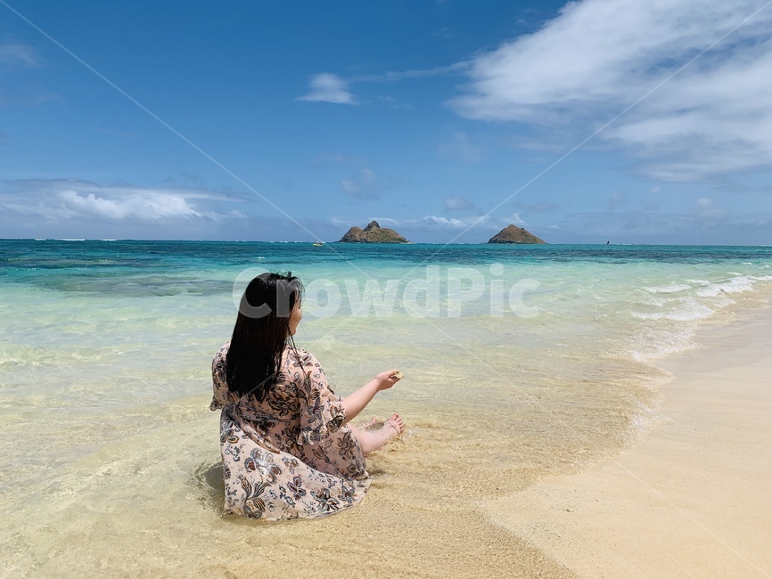 하와이,바다,해변,hawaii,aloha,알로하,비치,하늘,풍경,해변,바다,beach,sea,사람,인물,인간,human,person,여성,여자,woman,female,lady,여행,휴가,traveling,vacation,trip