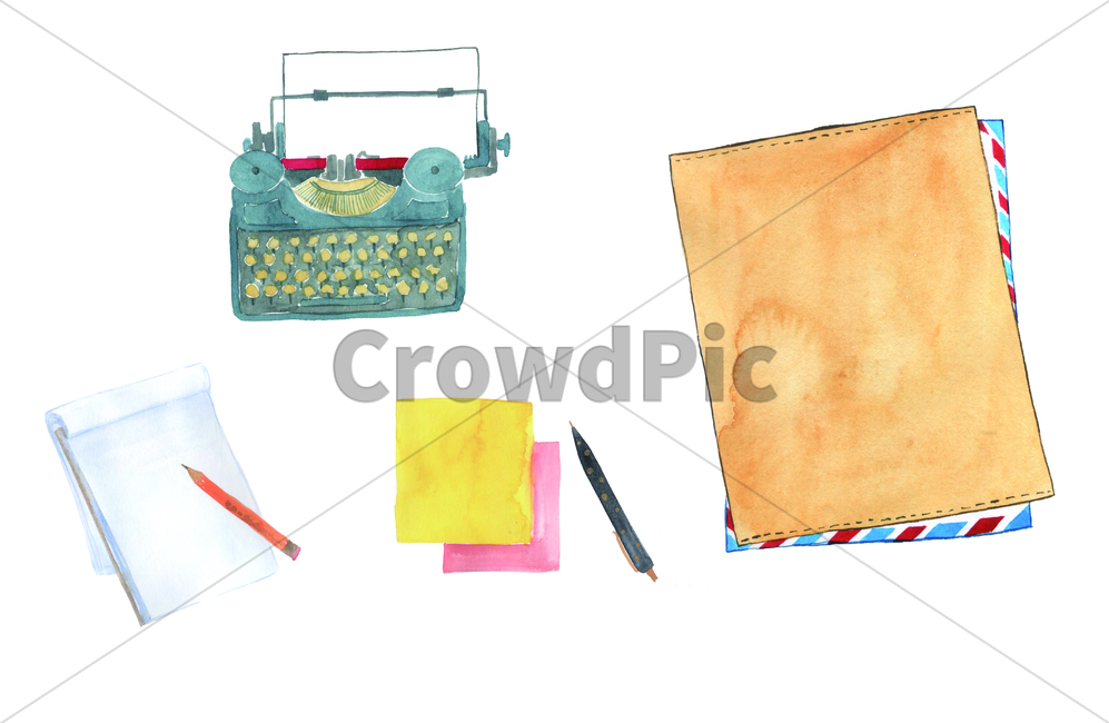 물감그림,손그림,watercolor,handdrawing,편지,letter,epistle,연필,pencil,타자기,typewriter,편지지,letterpaper