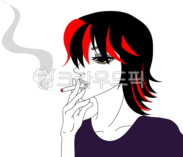 캐릭터,사람,담배피는,담배,smoke