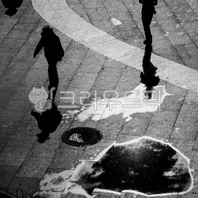 보행자,person,사람,asphalt,인간,human,도로,road,흑백,행인,길거리,그림자,pedestrian,고인물,shadow,빗물