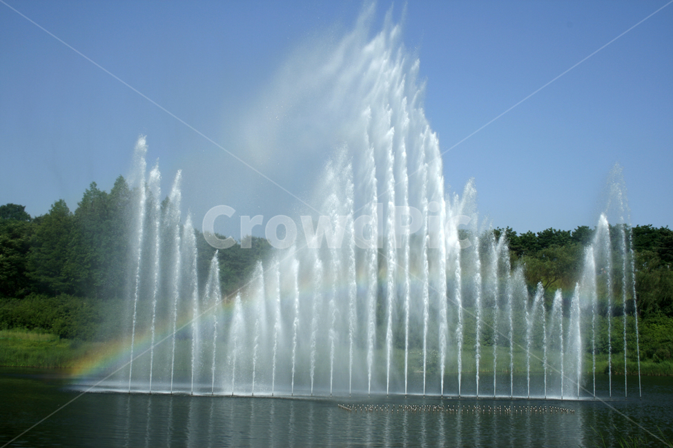 호수,여름,식물,물결,공원,분수,무지개,하늘,자연,풍경,nature,landscape,water,물,fountain