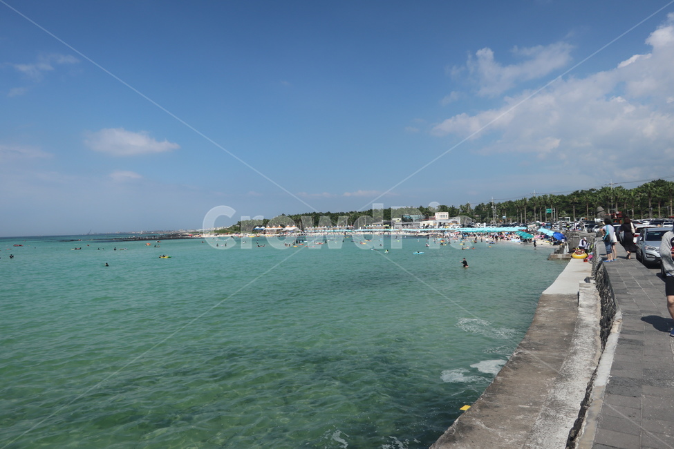 바다,화창,맑은하늘,자연,물,에매랄드빛,제주,제주도,jeju,해수욕장