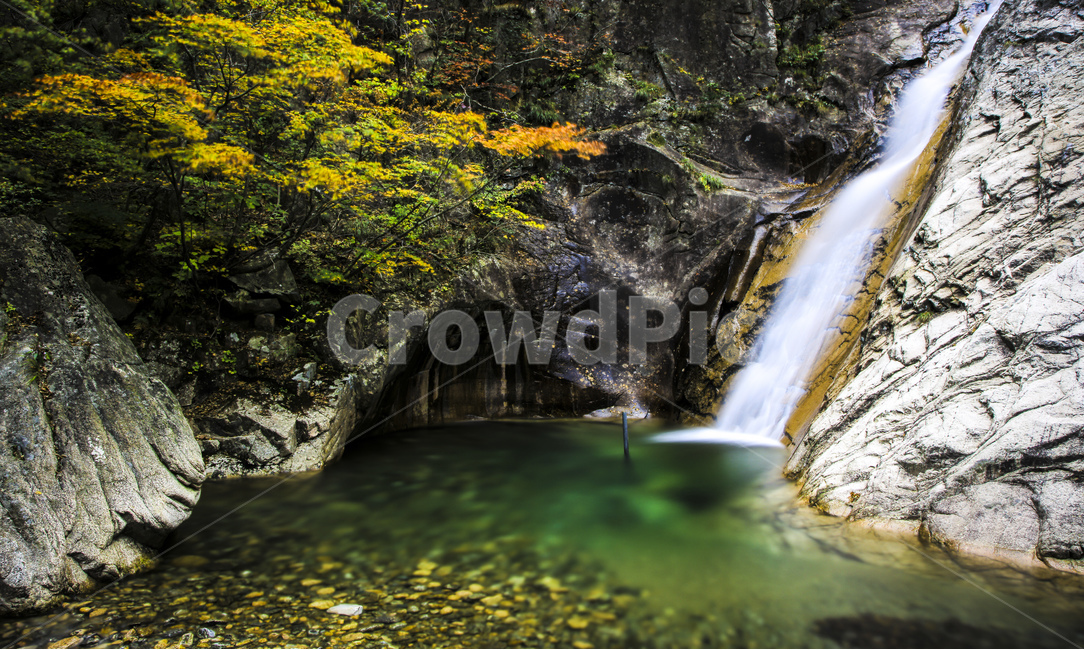 outdoors,옥외,river,강,nature,자연,water,물,waterfall,폭포,소,계절,가을,단풍,단풍잎,물보라,골짜기,게곡,절벽,낭떠러지,가을,계절,fall,autumn,season,자연,풍경,nature,landscape