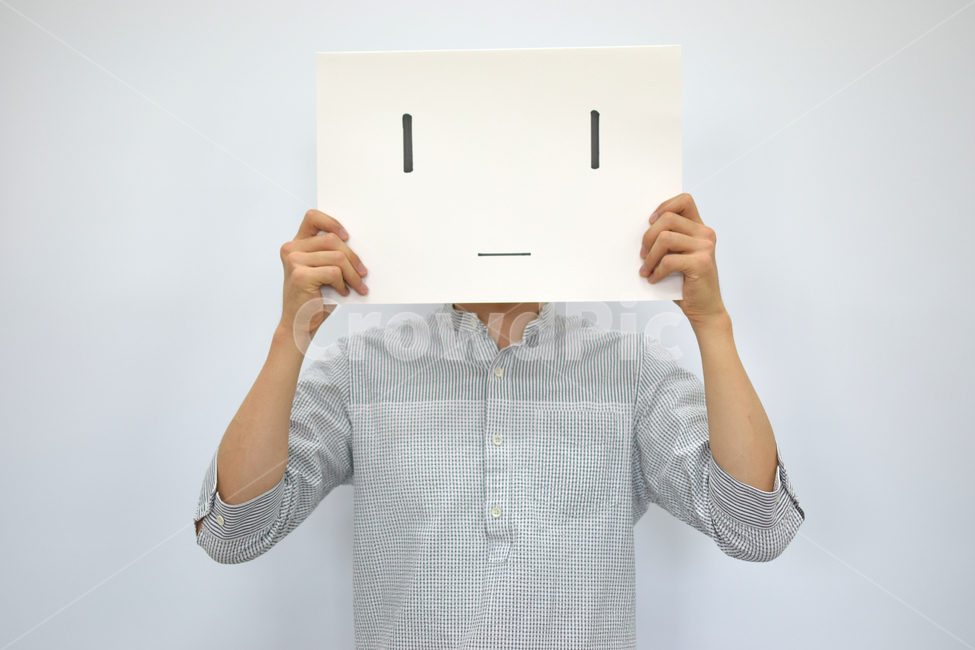 상자,종이,얼굴,표정,제스처,모션,옷,남자,남성,사업,비즈니스,비지니스,소셜,왕따,친구,상사,직장,사회,종이얼굴,표현,의사소통,기업,국민,스트레스,손,팔,사람,인물,인간,human,person,얼굴표정,facial expression,face,감정표현,기분,feeling,emotion,연출,컨셉,콘셉,direction,concept