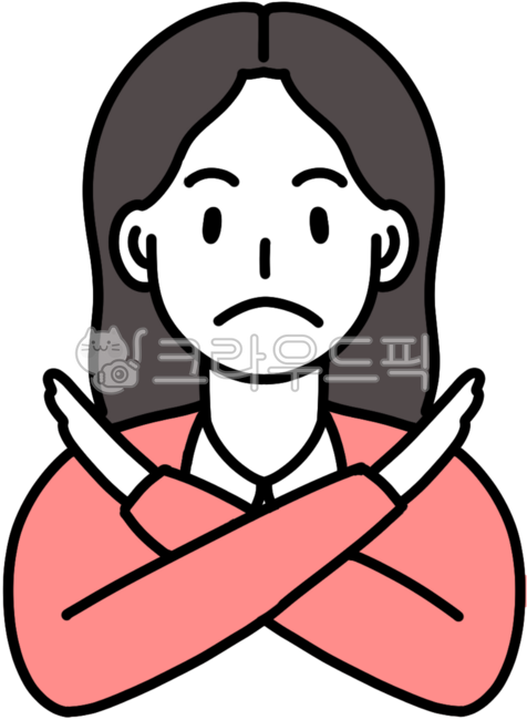 반대,반대하는여성,반대하는사람,사람,안됨,금지