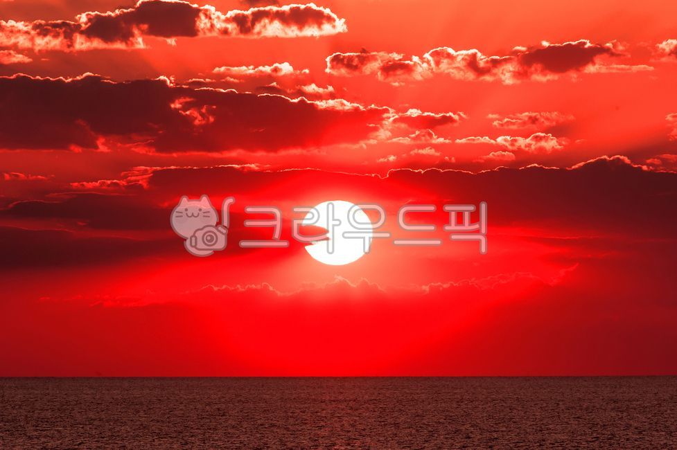 석양,바다,수평선,하늘,구름,카리브해,풍경,환상적,대양,자연,nature,sunset,red,sky,dusk