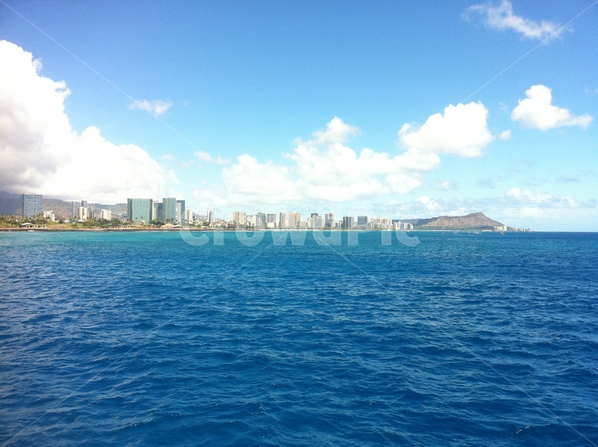 하와이,바다,푸른바다,하늘,구름,자연,경관,경치,hawaii,파도,새파란