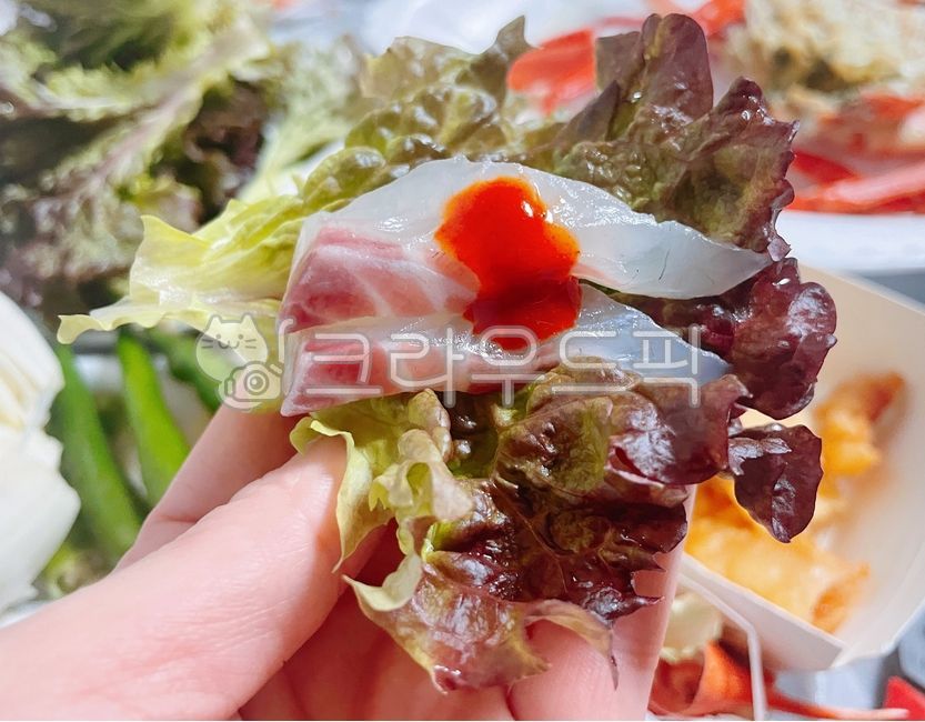 참돔회,생선회,참돔,생선,회,사시미,날음식,식사,쌈채소,야채,채소,상추,초장,초고추장,음식,food,meal,fish