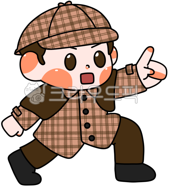 귀여운,귀여움,귀염,깜찍,그림,일러스트,탐정,추리,사건