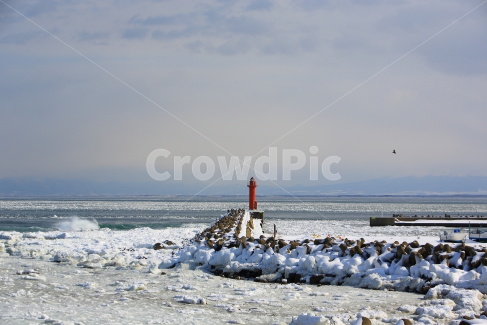 일본,홋카이도,겨울풍경,바닷가,설경,겨울,계절,winter,season,자연,풍경,nature,landscape,등대,lighthouse